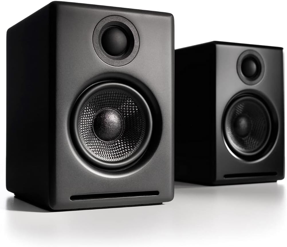 Audioengine A2 Plus Kabellose Bluetooth-Desktop-Lautsprecher – 60-W-Computerlautsprecher für Musik und Gaming