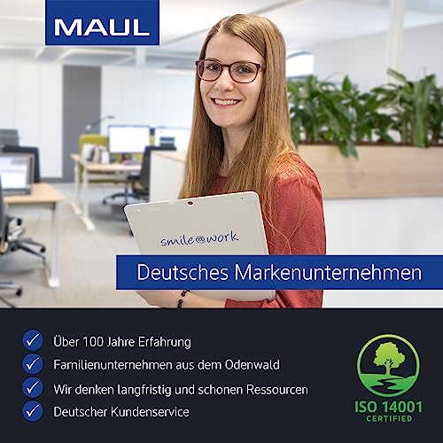 MAUL Klemmbrett A4 | Schreibbrett aus Kunststoff im DIN A4 Format | Clipboard zum Aufhängen | moderner Klemmer zur Aufbewahrung von Papier | für Büro, Küche und Werkstatt | Grau