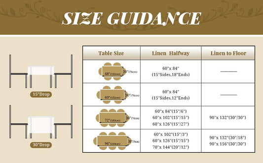 Vnituasr 6er-Pack Schwarze Rechteckig Tischtuch, 228×335 cm Polyester-Tischdecken