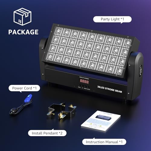 Strobe Beam Bühnenlicht, 220W LED Wallwasher Bar Effektstrahler Bühnenbeleuchtung Moving Head für Disco Party DJ Outdoor, 1 Stück