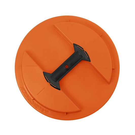 KUEFA BSC 60L Mülleimer, Müllsackständer, Gelber Sack Ständer inkl. Klemm-Ring für Müllbeutel, extra robust, UV- und witterungsbeständig, Sammelbehälter für Pfandflaschen und Leergut (Orange)