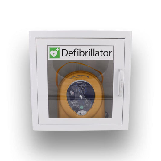 Notfallretter Set Defibrillator AED PAD360P mit Metallwandkasten & Standortwinkel