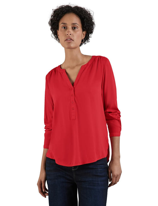STREET ONE Basic Bluse in Unifarbe