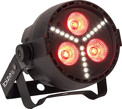 IBIZA PAR-MINI-STR LED PAR SCHEINWERFER STROBOSKOP MIT FERNBEDIENUNG SPOT BÜHNE DJ PARTY DISCO EFFEKTSCHEINWERFER