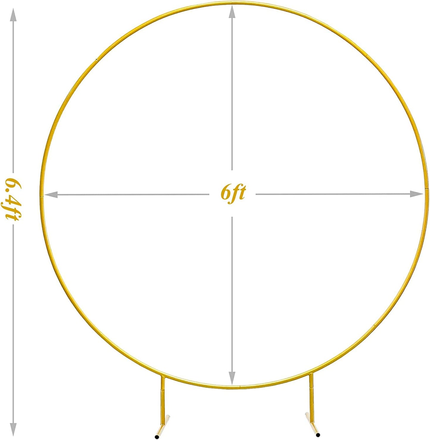 PILIN Riesiges rundes Goldmetall-Ballonbogen-Kit Abnehmbar Leicht zu tragen und wiederverwendbar Beste Dekoration for Party-Events(1.8M GOLD)