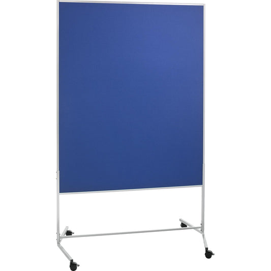 eurokraft | basic | Moderationswand | mobil | Textilbezug | BxH 1200 x 1500 mm | blau