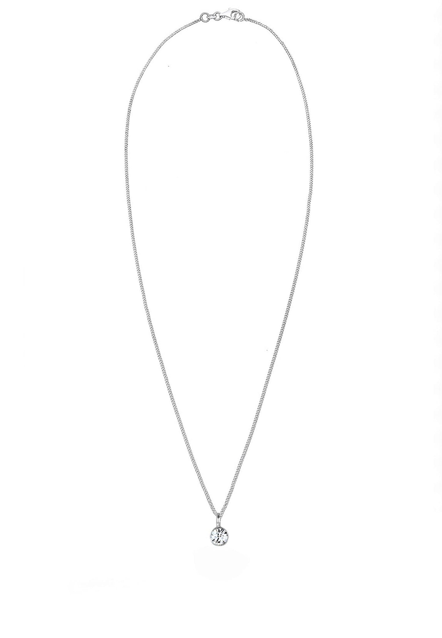 Elli Halskette Damen Basic Solitär mit Kristall in 925 Sterling Silber