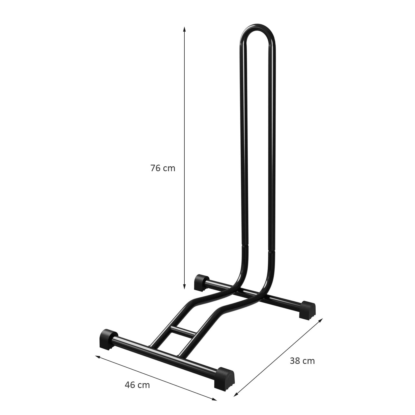 2 x WELLGRO® Fahrradständer - Stahl, sicherer Stand - Farbe schwarz