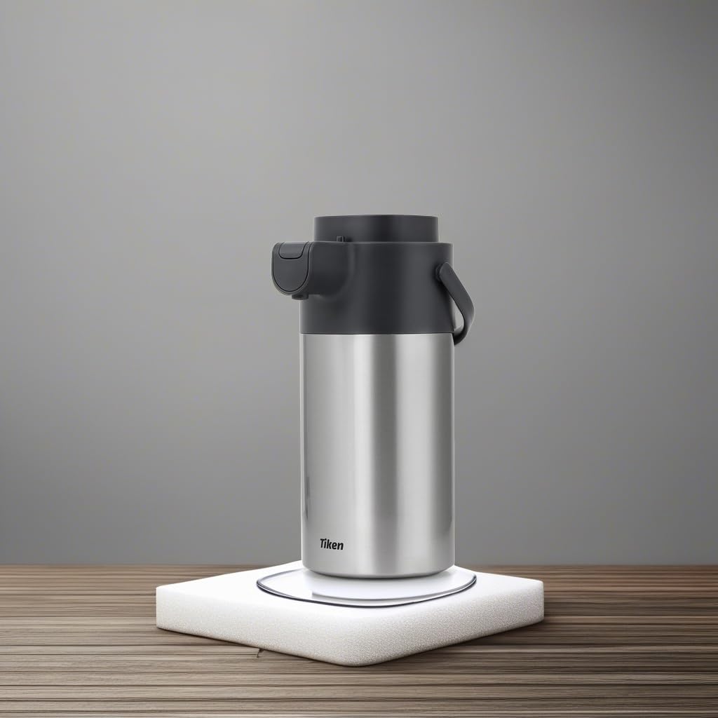Tiken 4L Pumpkanne Thermoskanne Edelstahl Doppelwandige Vakuum Isolierkanne Kaffeeskanne