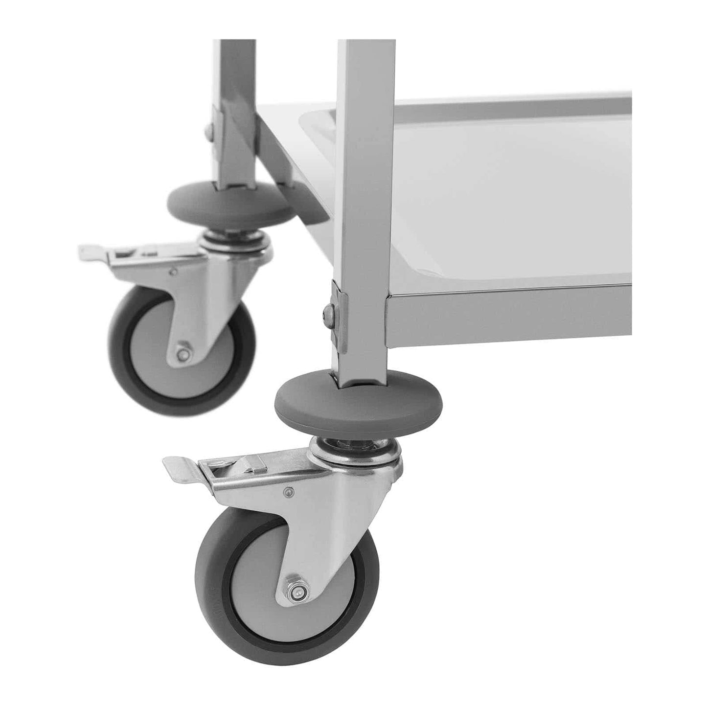 Royal Catering RCSW-111 Servierwagen 3 Borde 69 x 34 x 3 cm 81 kg Küchenwagen Edelstahl Küchenrollwagen Rollwagen Küche