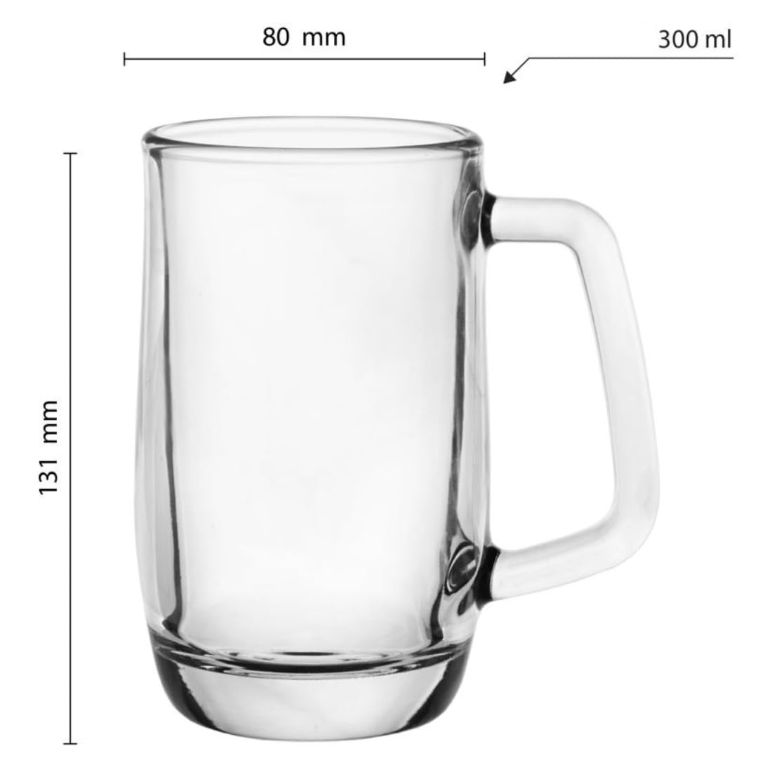 Glasmark Krosno Biergläser-Set 0,3 Liter Gläser Für Bier Bierseidel Bierkrug Gläser Für Craft Beer Bierglas Trinkglas Glas Spülmaschinenfest 6 x 300ML