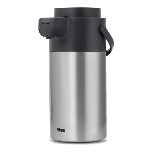 Tiken 4L Pumpkanne Thermoskanne Edelstahl Doppelwandige Vakuum Isolierkanne Kaffeeskanne