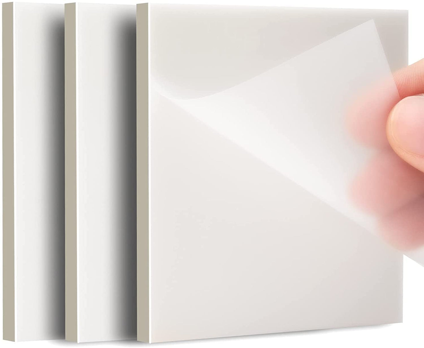 150 Blätter Transparente Haftnotizen, Wasserdichte Selbstklebendes Sticky Notes, Wiederbeschreibbare Notizzettel für Schule/Büro/Hause