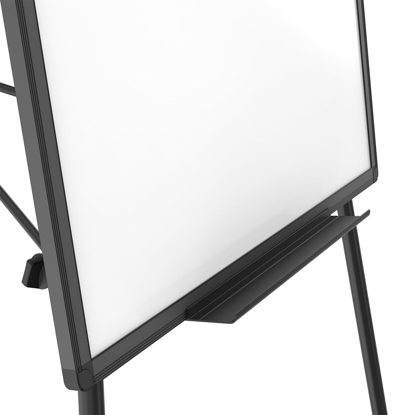 VIZ-PRO Magnetische Whiteboard-Staffelei Schwarz, 90 x 60 cm, Tragbares Trockenabwischbares Board, Höhenverstellbar für Schule, Büro und Zuhause