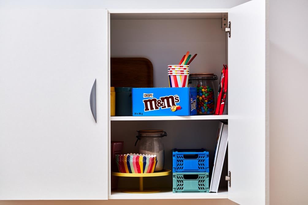 M&M's Crispy, Schokoladen Großpackung, 24 x 36g, Knusprige Schokolinsen