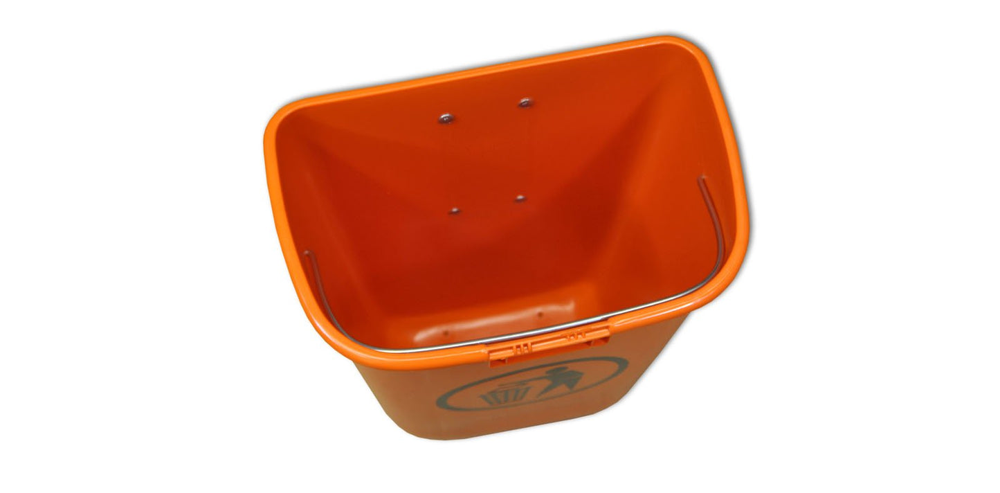 Sulo Original Set Abfallbehälter Papierkorb mit Regenhaube | Der Klassiker Made in Germany | 50 Liter | Orange | ohne Befestigungsschellen & Dreikantschlüssel | H740xB432xT256mm
