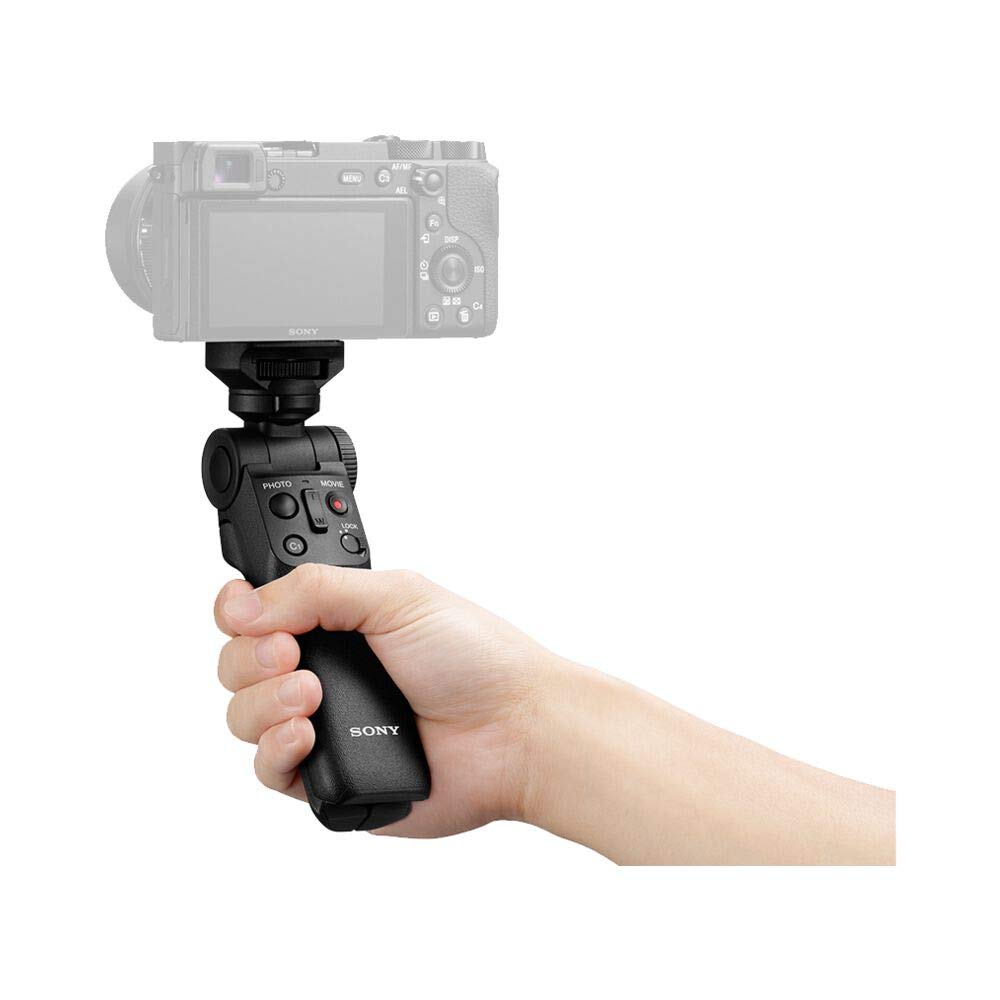 Sony GP-VPT2BT Bluetooth Handgriff (für Selfies und Vlogging, auch als Tripod nutzbar, kompatibel mit A9M2, A9, A7RM4, A7RM3, A7M3, A6600, A6400, A6100, RX100M7, RX0M2, ZV-1) schwarz