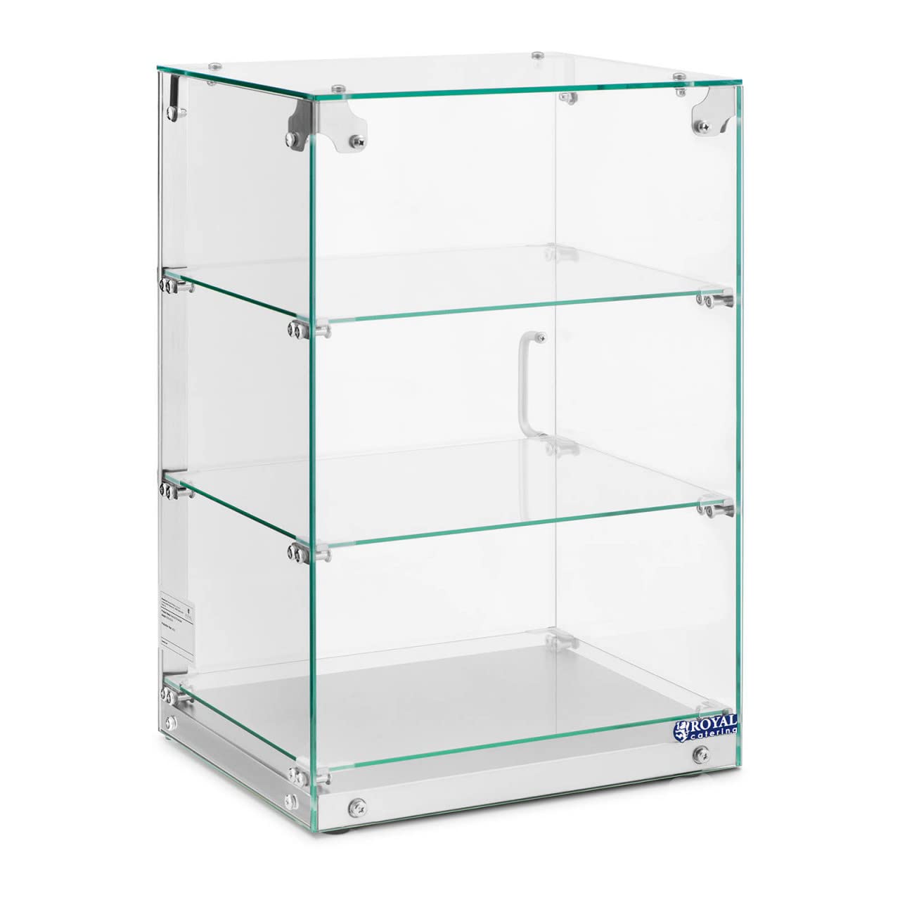 Royal Catering RCKV-03-N Kuchenvitrine 60 l 3 Ebenen Buffetvitrine Kuchenvitrine Gastro Tortenvitrine Panoramavitrine