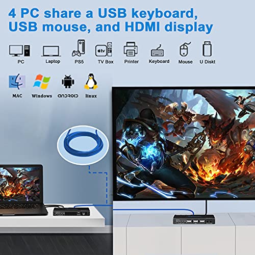 4K HDMI KVM Extender USB unkomprimiert 4K 60Hz HDR Single over Cat5e/6 bis zu 300 Fuß 3 Ports USB 2.