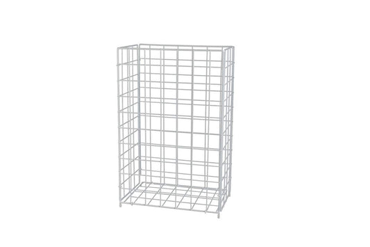 Hygienical Betriebsbedarf Gitterkorb für Müllbeutel, Metallgitterkorb, Wäschekorb, Gitterkorb Metall, ca. L: 40 x B: 25 x H: 62cm, weiß, 1 Stück