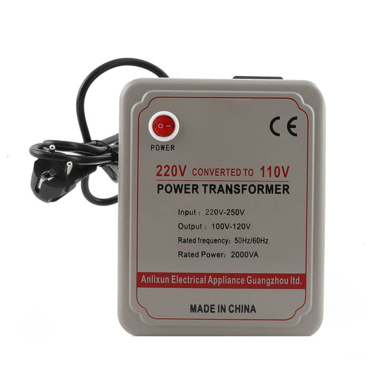 TABODD 220V auf 110V Spannungswandler, 2000W Step Down Wandler Spannung Watt Leistungswandler von Europa nach USA, Spannungswandler mit Leistungsschalter für Home Office