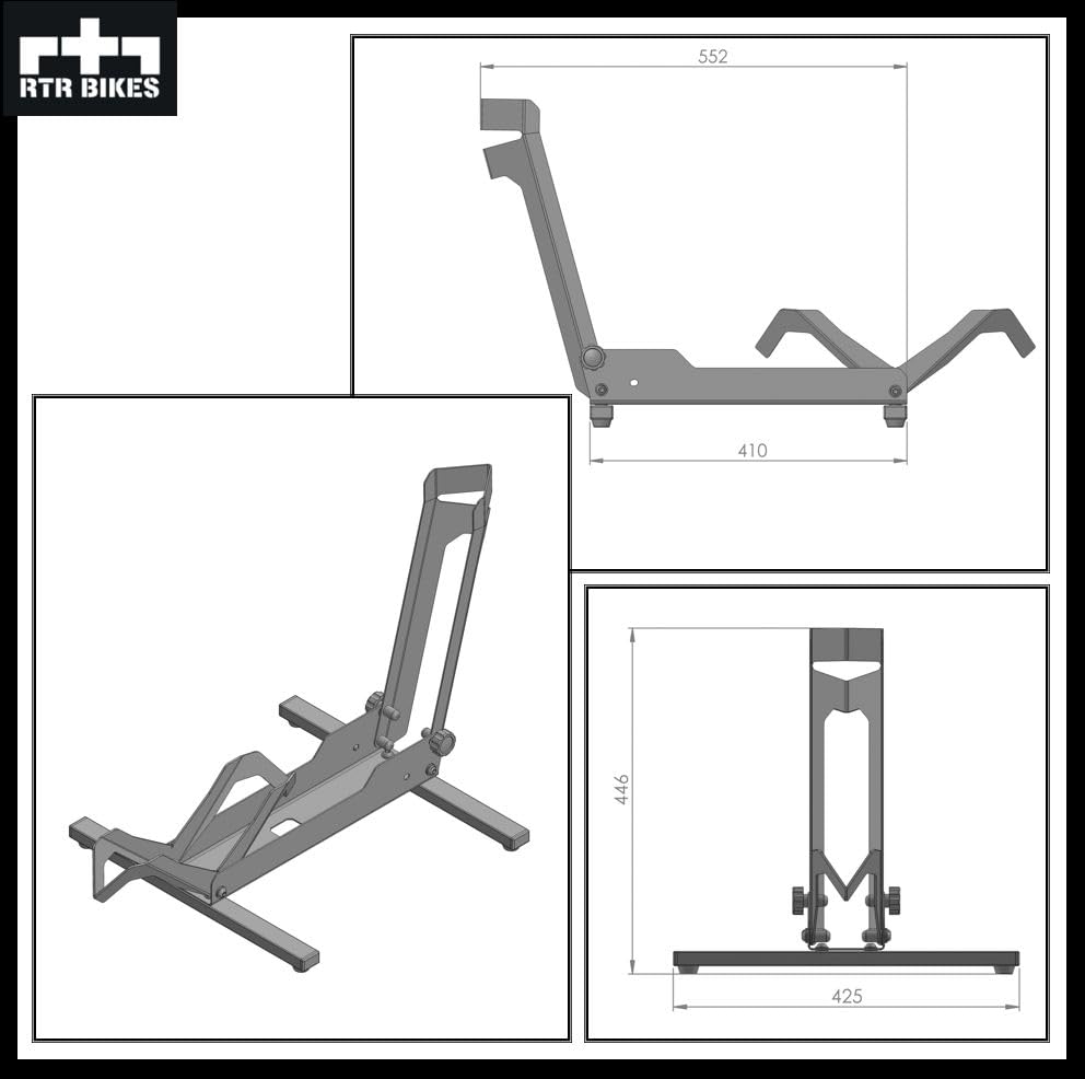 RTR BIKES Brutus Professional Freistehender Fahrradständer - Ideal für Ihre Garage, Ihr Haus oder Ihr Fahrradgeschäft