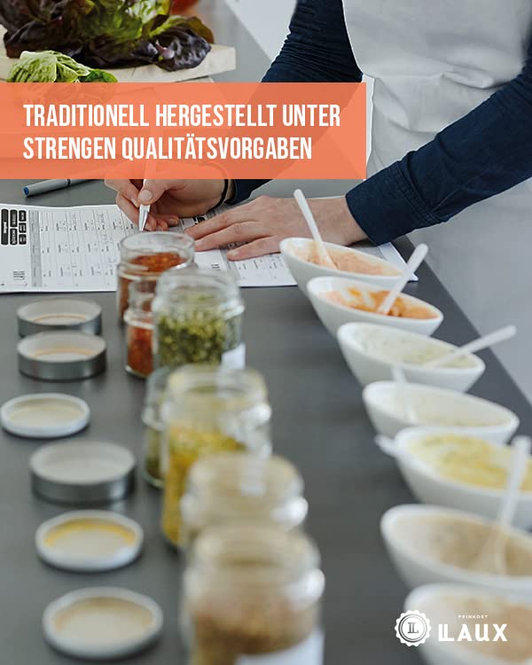 LAUX Essig Öl Geschenkbox - 5 Sorten im Set: Olivenöl, Walnussöl, Balsam & Aperitif - Für Salate Oder Herzhafte Gerichte - Grill Geschenk Set für Sie & Ihn (5 x 40ml)