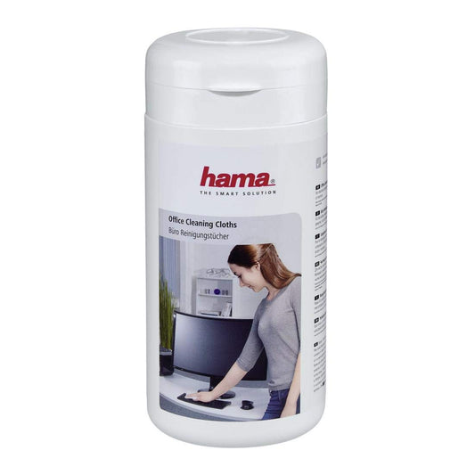Hama Büro-Reinigungstücher, 100 Stück, in Spenderdose