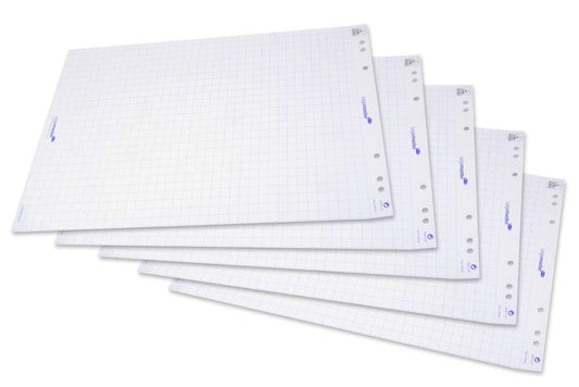 Legamaster Bundle mobiles Flipchart schwarz + 5 Flipchart-Blöcke mit je 20 Blatt, kariert, FSC® zertifiziert