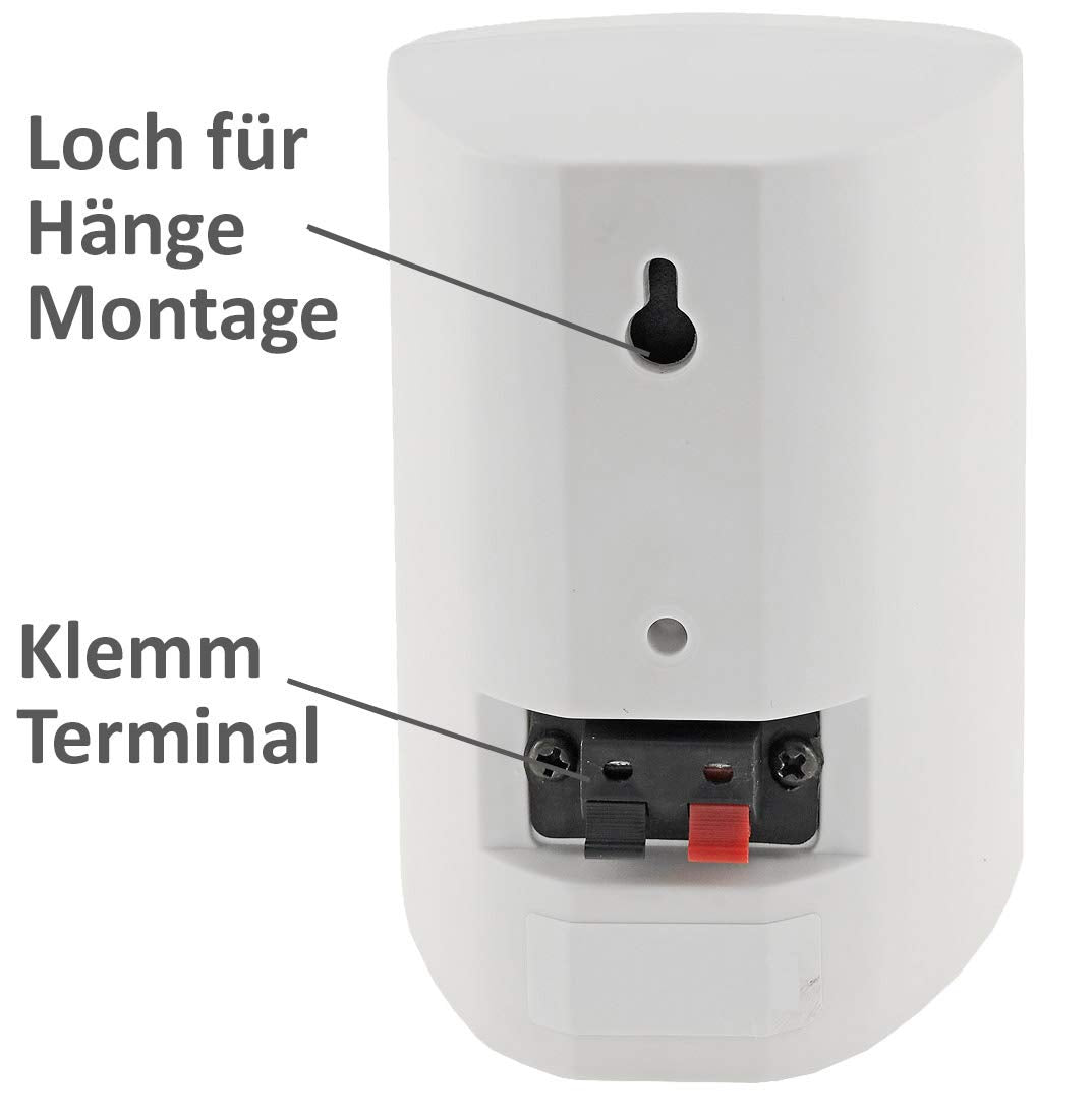 ChiliTec 2-Wege Lautsprecher Weiß Paar Wand-Lautsprecher für HiFi Stereoanlage Heimkino 40Watt 8Ohm