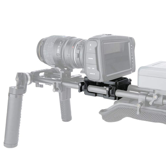 NICEYRIG Stativ Bodenplatte Montageplatte mit 15mm Stabklemme für DSLR Kamera Rig 15mm Stangenstützsystem