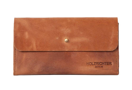 Holzrichter Berlin Geldbörse Groß - Hochwertiges Damen-Portemonnai - Handgefertigt aus Premium-Leder - Braun