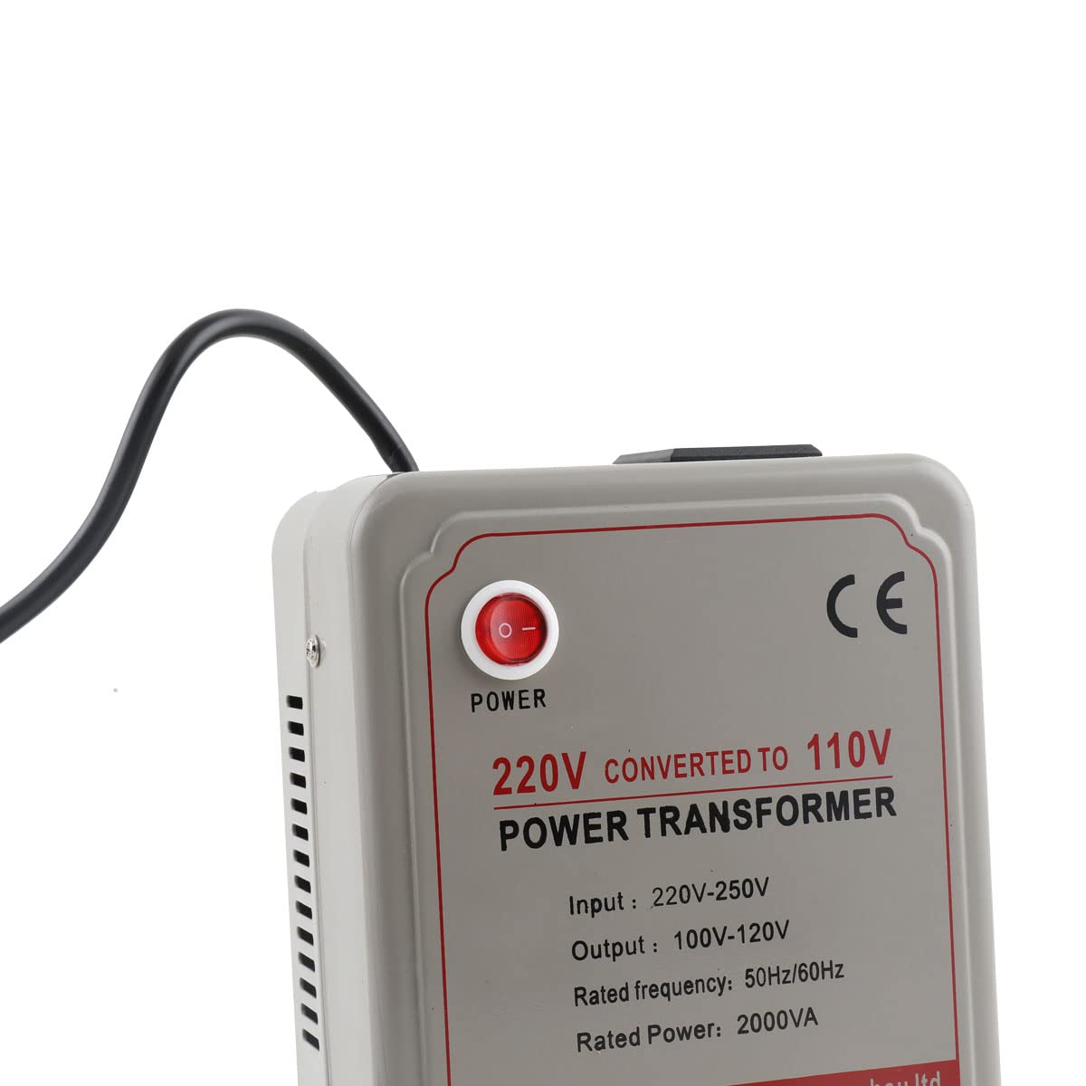 TABODD 220V auf 110V Spannungswandler, 2000W Step Down Wandler Spannung Watt Leistungswandler von Europa nach USA, Spannungswandler mit Leistungsschalter für Home Office