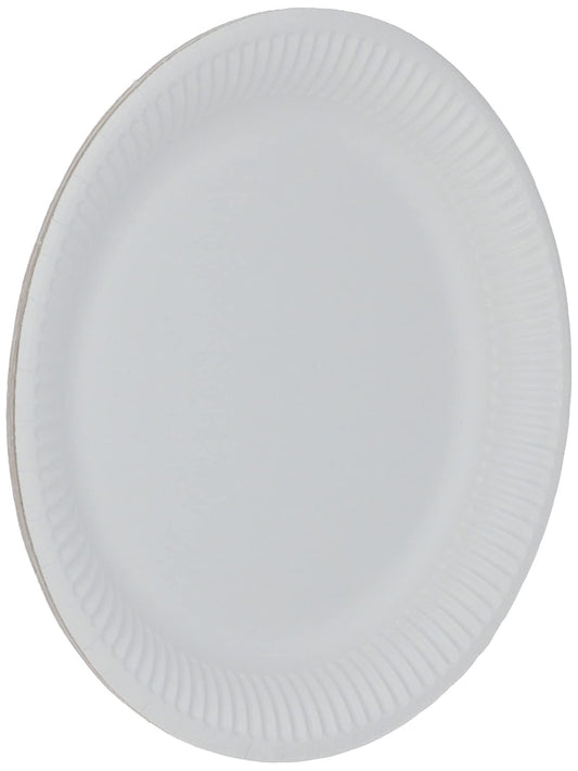 HEKU große Pappteller Ø 23cm, 100 Stück, weiß I 100% Kompostierbar I Robustes 220g/m² Frischfaser I Ideal für verschiedenste Anlässe I Umweltfreundliche Einwegteller