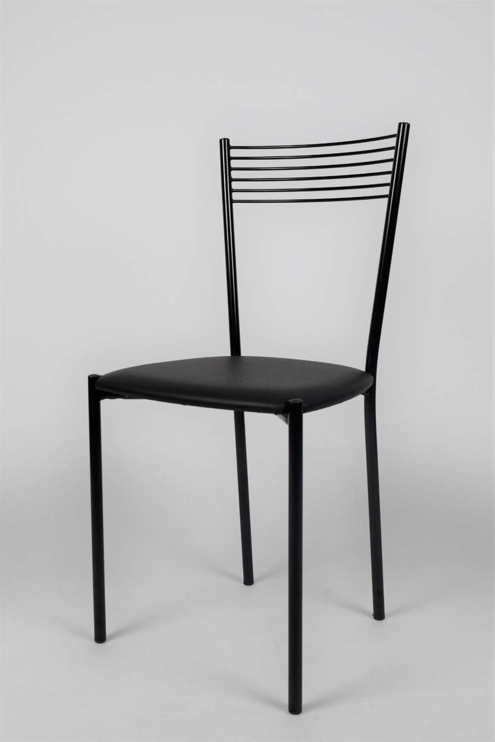 Tommychairs Elegance Stühle 4er Set Schwarz – Moderne Polsterstühle aus Italien