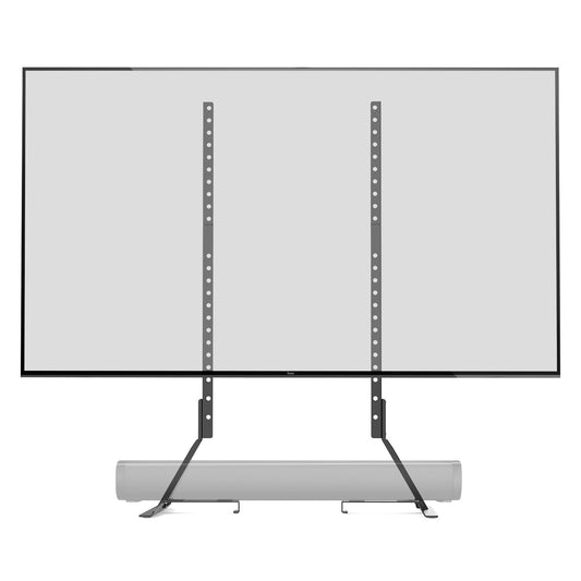 Amazon Basics Universal-TV-Ständer für LCD-/LED-/Plasma-Fernseher, 55,9 cm - 195,6 cm (22 - 77 Zoll), höhenverstellbar, kompatibel mit Soundbars, Traglast bis zu 36 kg, max. VESA 800 x 400 mm, Schwarz