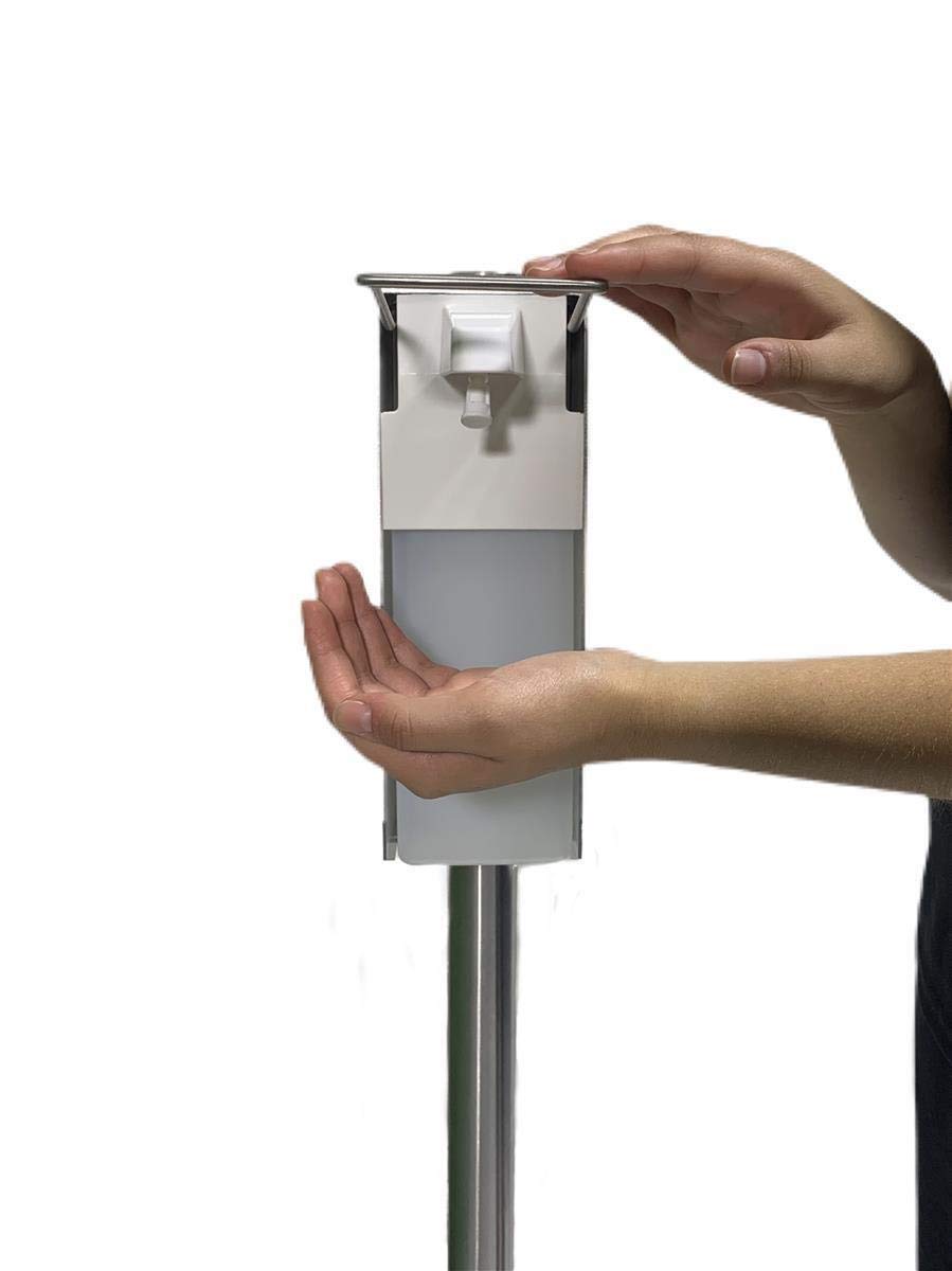 Mobile Hygienestation HS-100 für z.B Desinfektionsmittel oder Handpflegeprodukte | 500ml Behälter | Sockel Anthrazit