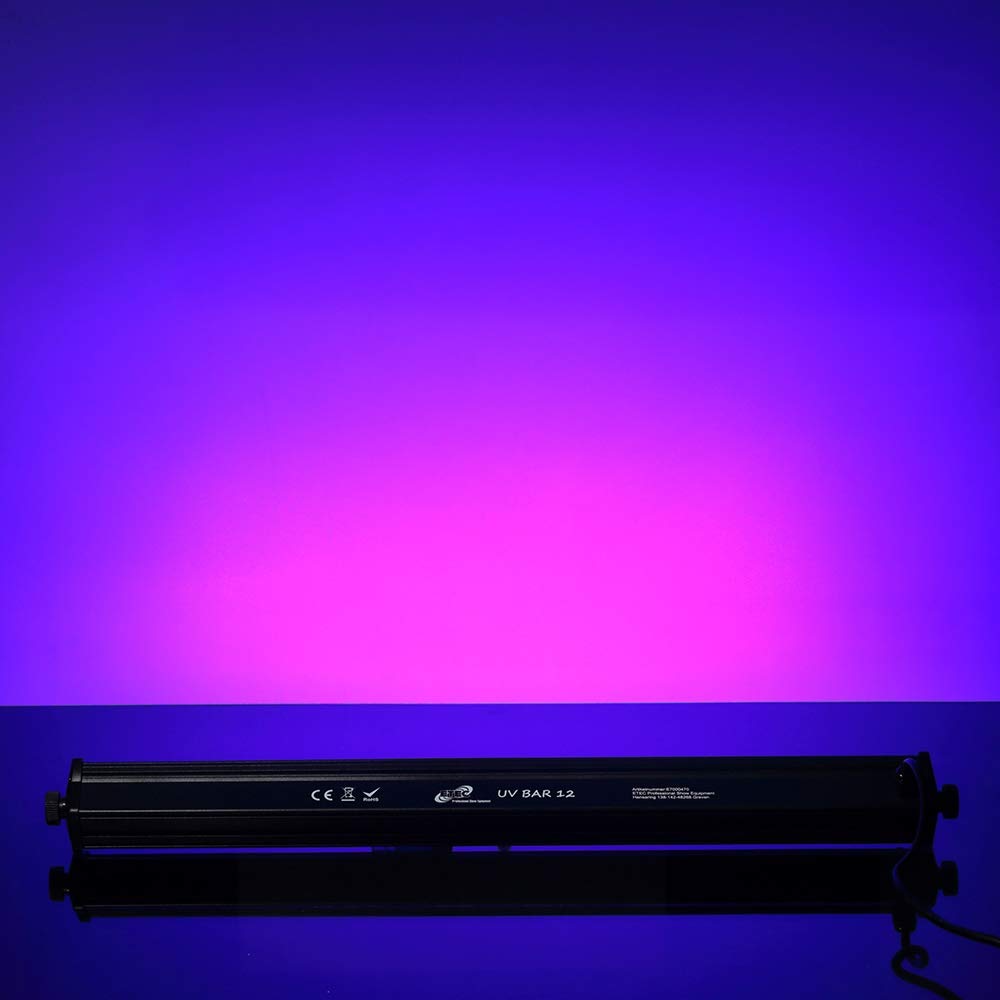 ETEC Professional LED UV BAR 12 Schwarzlicht Leiste 12x3W Deko Effekt Party DJ Club Disco Wall Washer Veranstaltung Bühnenbeleuchtung Licht