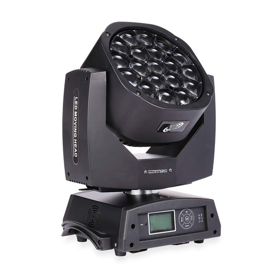 ETEC Professional LED Big Eye Moving Head 19x15 Watt RGBW Beam Rotation Zoom DMX Bühnenbeleuchtung Lichteffekt Discothek Club DJ Party