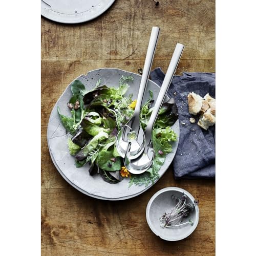 WMF Nuova Salatbesteck 30 cm, groß, Salatgabel und Servierlöffel, Cromargan Edelstahl poliert, spülmaschinengeeignet