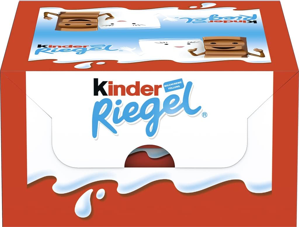 Kinder Riegel 36er-Pack, Einzelriegel (36 x 21 g), Milchcreme mit Vollmilchschokolade, Vorratspackung
