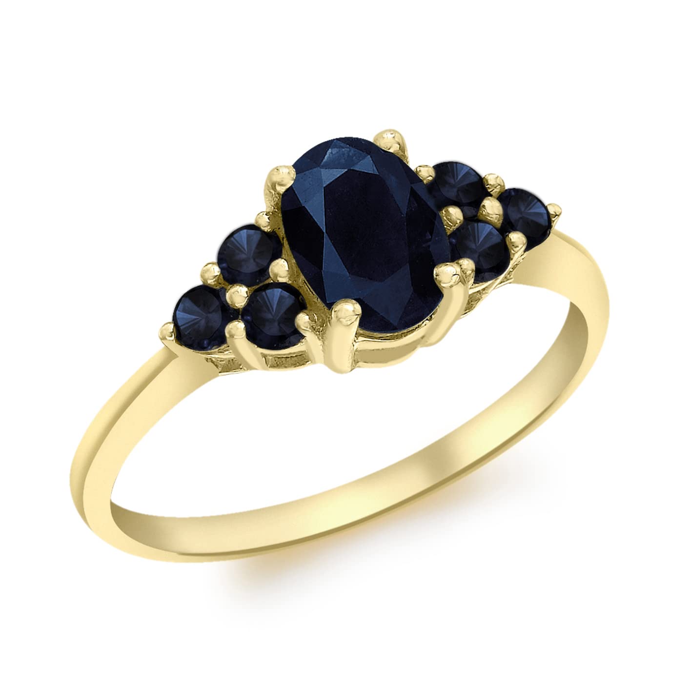 Carissima Gold Damen-Ring 9 k (375) Gelbgold Ovalschliff Saphir 56 (17.8)