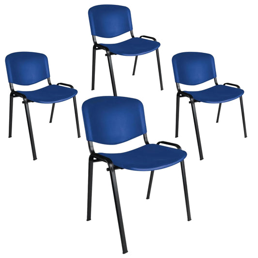 Topsit Büro & More 4er Set Besucherstühle, stapelbarer Konferenzstuhl, mit Sitz 
