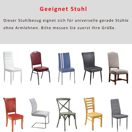 MOLVCE Hussen für Stühle 4er Set Stretch Stuhlhussen Universal Stuhlhusse aus Polyester Stuhlbezug für Esszimmer, Hotel, Bankett, Partys Deko, Hochzeit, Dunkelgrau
