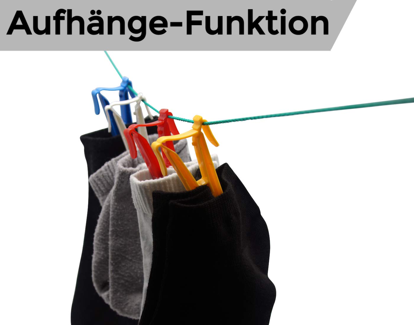 SocFix® Sockenklammern, Sockenclips, Sockenhalter (40 Stück)