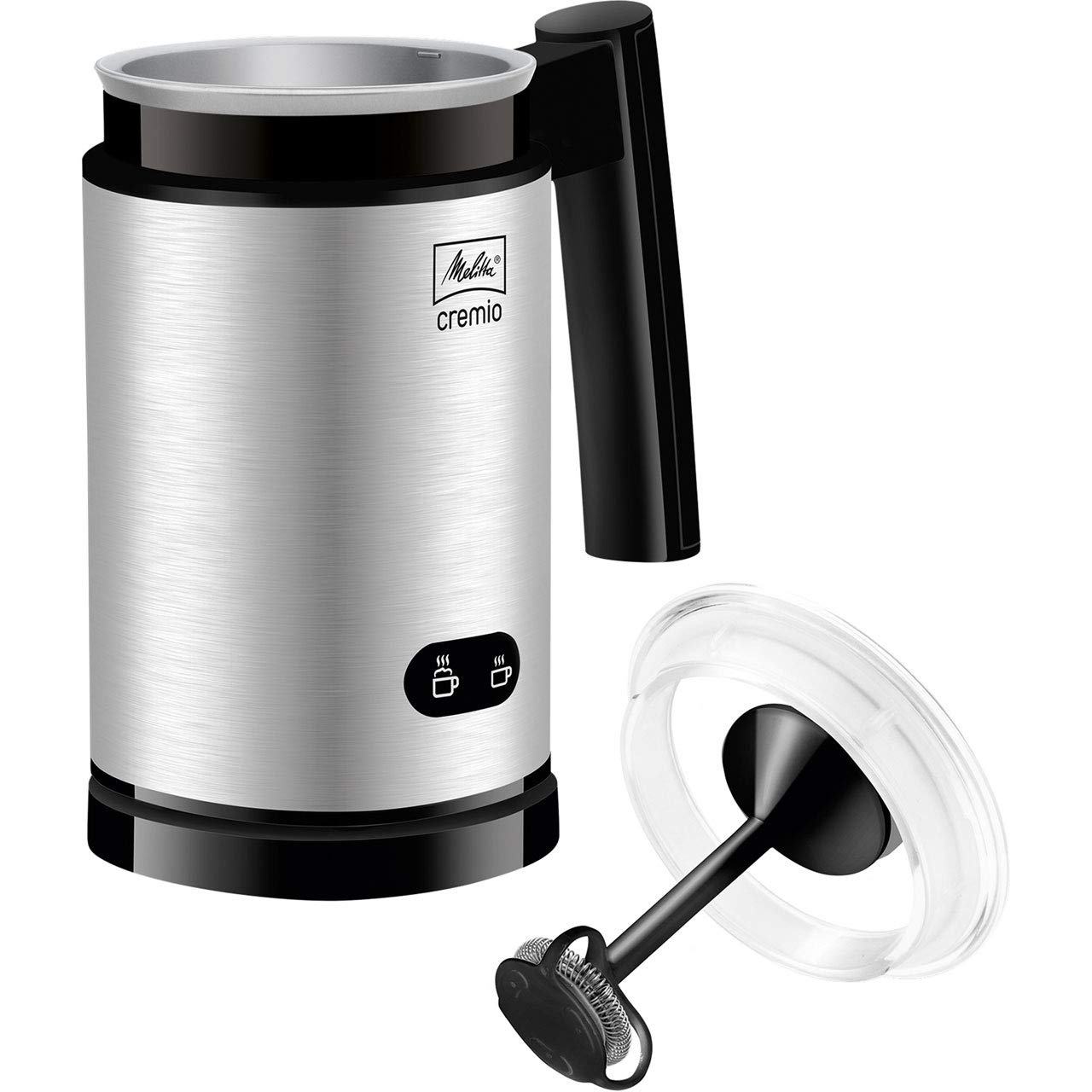 Melitta, Milchschäumer, Für kalte und warme Milch, Antihaftbeschichteter Behälter, CREMIO, Edelstahl, 1014-03, 215638