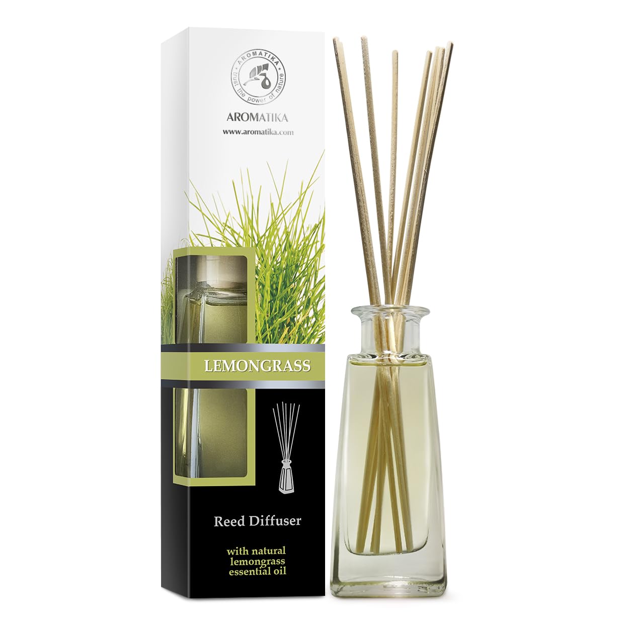 Raumduft Diffuser Zitronengras 100ml - Natürliches ätherisches Zitronengrasöl - Lufterfrischer - Raumbeduftung - Frischer und Langanhaltender Aroma