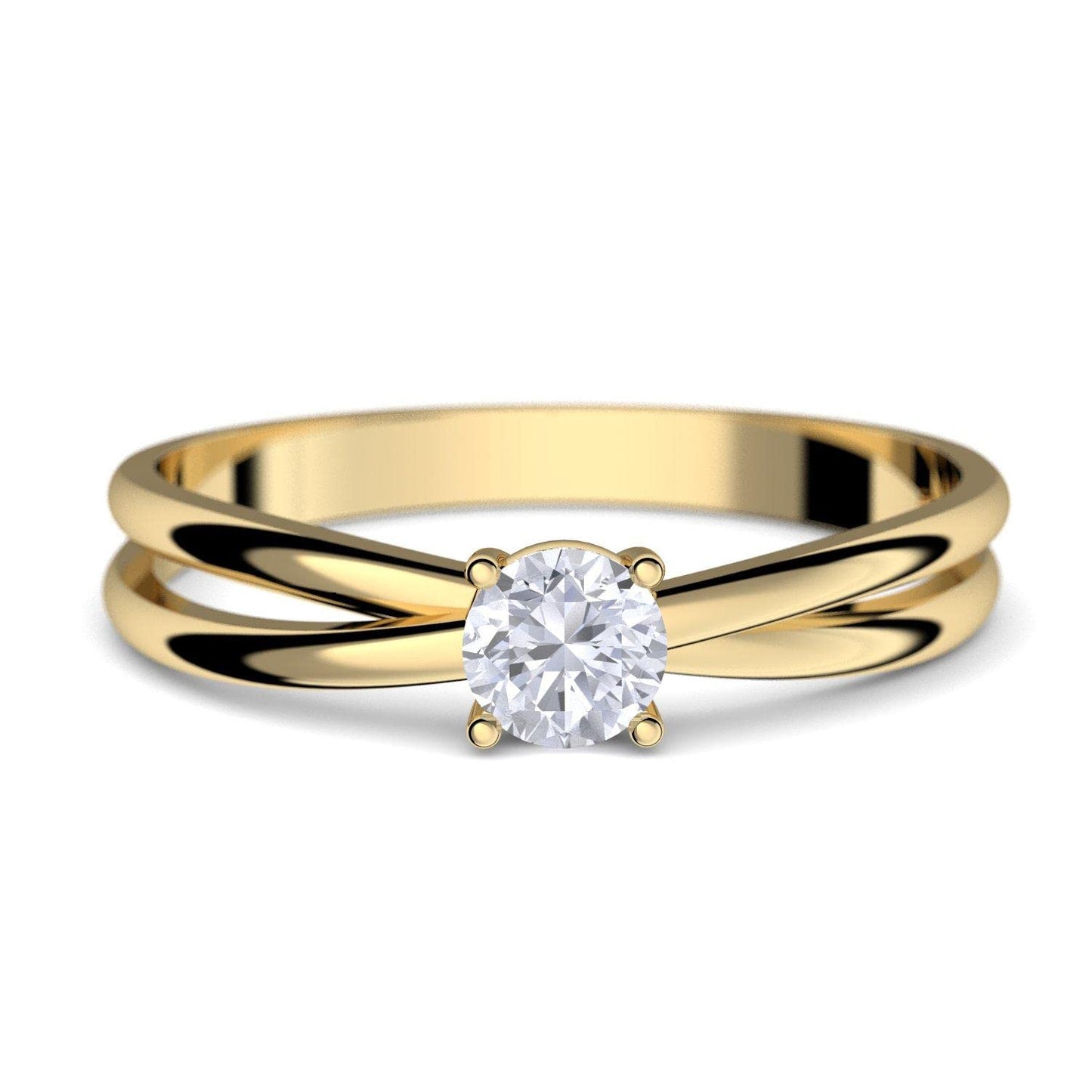 Goldring Verlobungsringe Gold 333 GRATIS LUXUSETUI Goldring 333er Gold Ring echt von AMOONIC mit Zirkonia Stein Goldring Gelbgold wie Verlobungsring Ring Diamantring Solitär FF386GG333ZIFA54