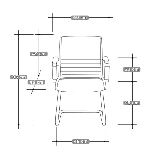 VERSEE Premium Echt-Leder Besucherstuhl Montreal in Schwarz mit Armlehne - Freischwinger mit Chrom für Büro und Konferenzräume - Belastbar bis 150kg