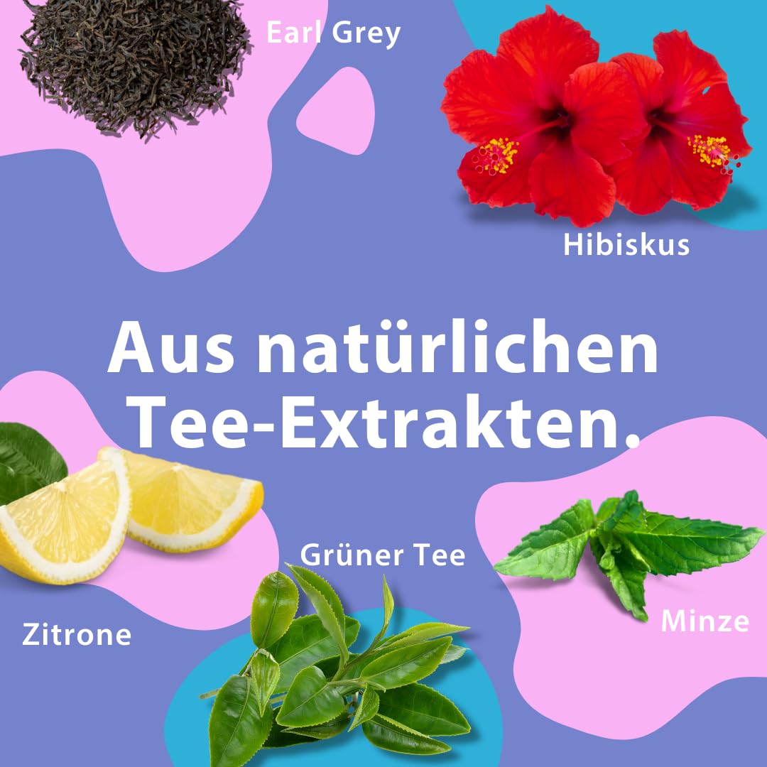 TEABALLS Set Big Classic Earl Grey, Minze, Zitrone, Grüner Tee, Hibiskus 5er Pack für 375 Tassen Tee